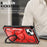 Magnetic Phone Case for iPhone 13 , PC+TPU Ring Kickstand Phone Cover Compatible with MagSafe - Red - 3