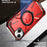 Magnetic Phone Case for iPhone 13 , PC+TPU Ring Kickstand Phone Cover Compatible with MagSafe - Red - 5