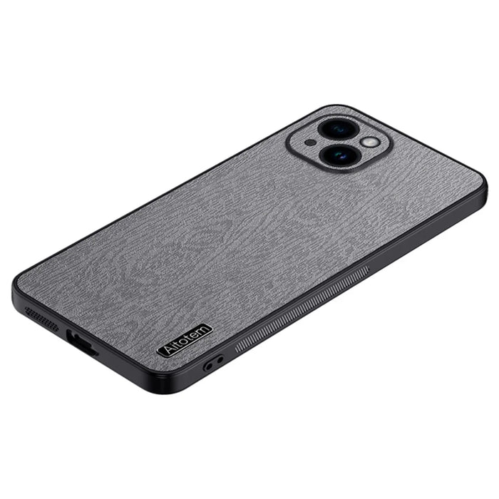 Camera Protection Phone Cover For iPhone 13 6.1 inch PU Leather+PC+TPU Case - Grey - 1