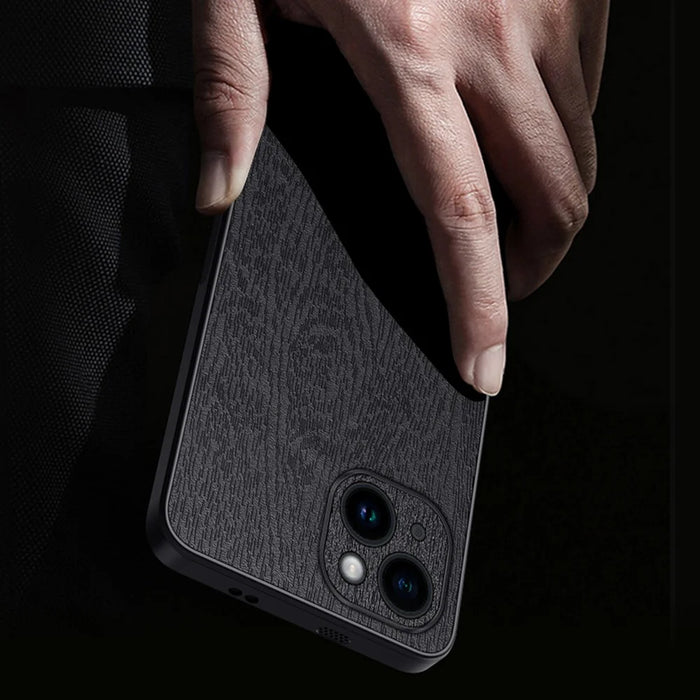 Camera Protection Phone Cover For iPhone 13 6.1 inch PU Leather+PC+TPU Case - Grey - 3