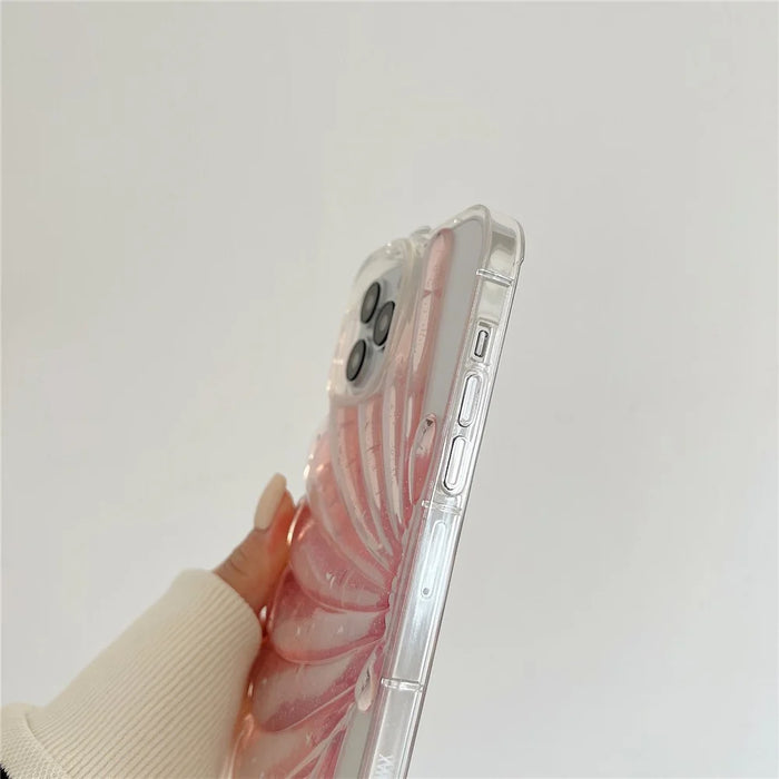 For iPhone 13 Pro Max 6.7 inch Glitter Star Epoxy Phone Case Soft TPU Sea Shell Shockproof Cover - Blue - 4
