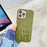 For iPhone 14 Pro Max Back Protective Cover, Pleat Design Drop-proof Soft TPU Glossy Phone Case - Green - 2