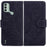 For Nokia C31 4G PU Leather Wallet Stand Case Tiger Imprinted Shockproof Phone Cover - Black - 1