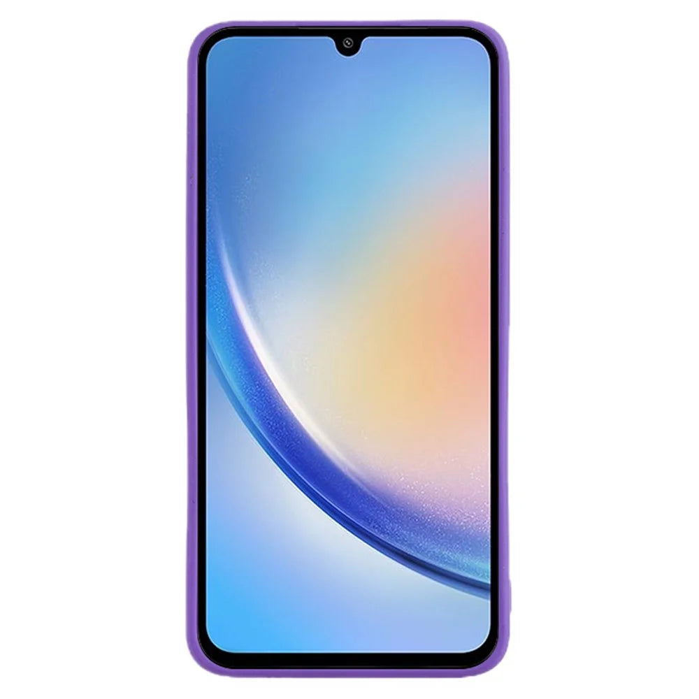 For Samsung Galaxy A34 5G Double-Sided Matte Phone TPU Case Cell Phone Cover - Purple - 3