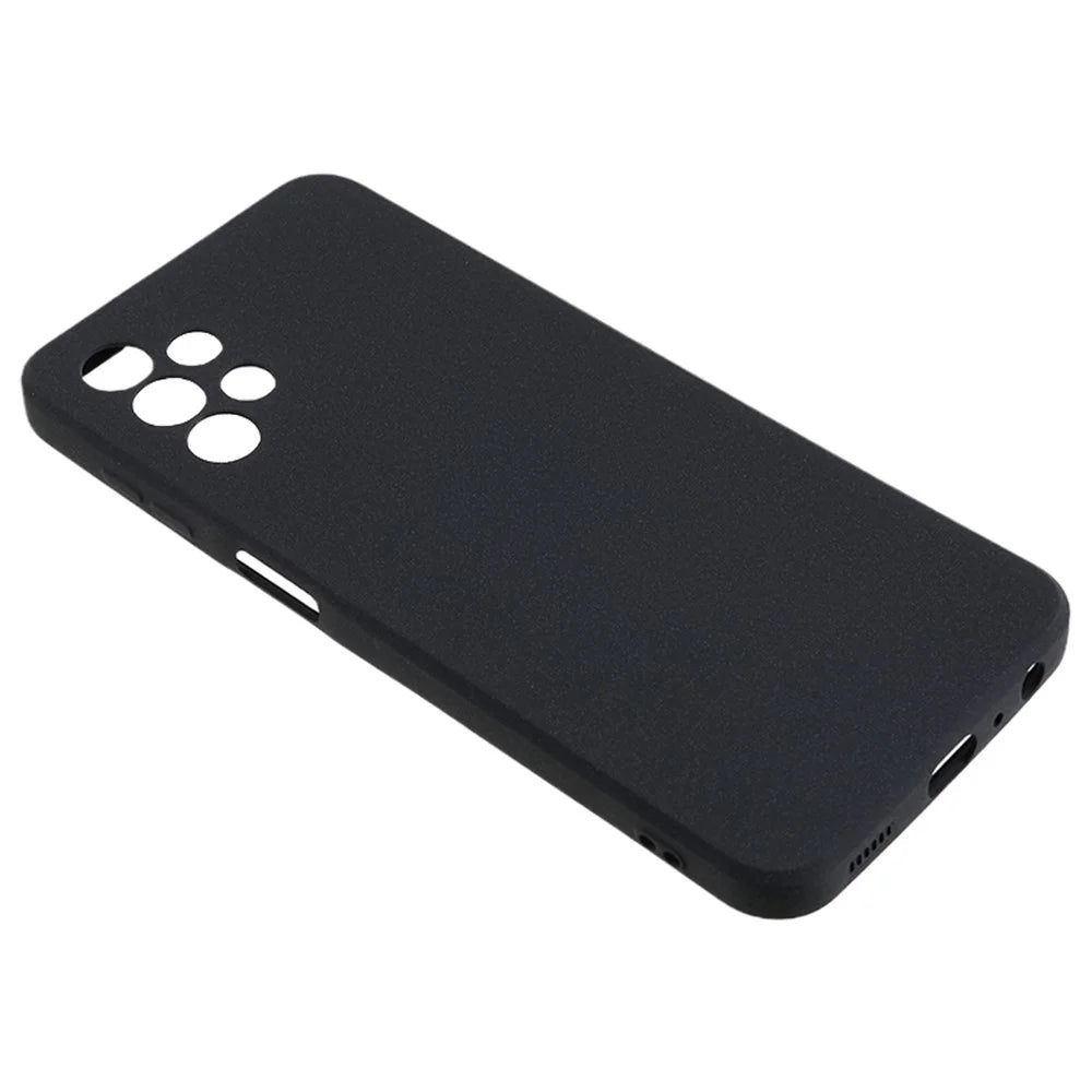 For Samsung Galaxy A13 4G / A13 (SM-A137) 4G Cell Phone Cover Double-Sided Matte TPU Case - Black - 4