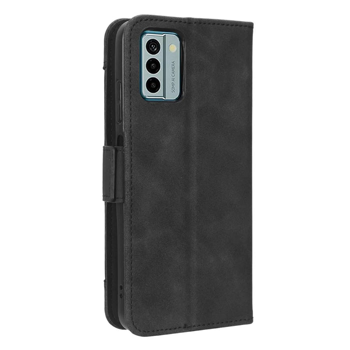 For Nokia G22 PU Leather Wallet Case Multiple Card Slots Stand Protective Phone Cover - Black - 7