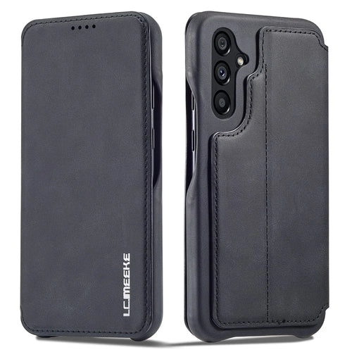 LC.IMEEKE For Samsung Galaxy A54 5G Stand Leather Phone Case Card Slot Smartphone Cover - Black - 1