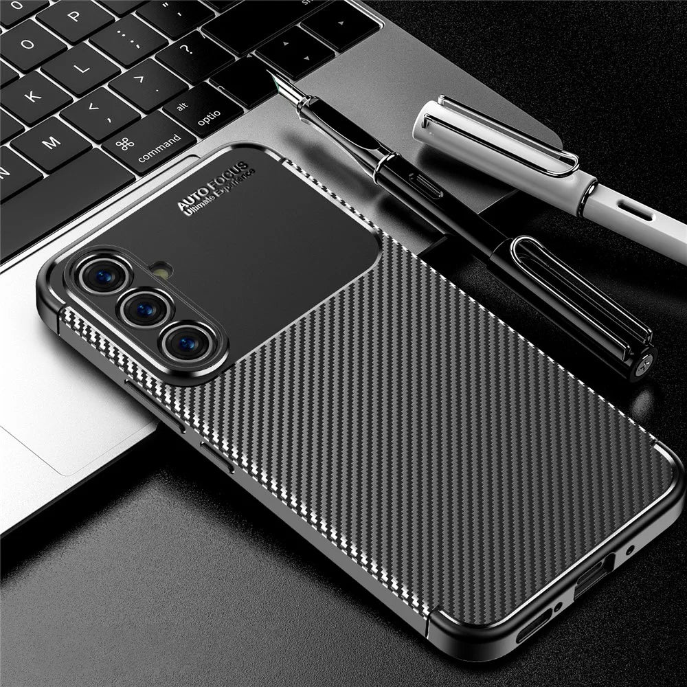 For Samsung Galaxy A54 5G Carbon Fiber Texture Phone Case Anti-drop Protective Phone TPU Cover - 2