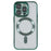 For iPhone 13 Pro Magnetic Case with Camera Lens Protector Soft TPU Clear Phone Cover - Green - 2