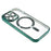 For iPhone 13 Pro Magnetic Case with Camera Lens Protector Soft TPU Clear Phone Cover - Green - 4