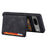 For Google Pixel 6a Leather Coated TPU Phone Case RFID Blocking Wallet Phone Kickstand Cover - Black - 3
