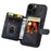 For iPhone 14 Pro Max Phone Wallet Case RFID Blocking Leather Coated TPU Kickstand Cover - Black - 2