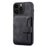 For iPhone 14 Pro Max Phone Wallet Case RFID Blocking Leather Coated TPU Kickstand Cover - Black - 5