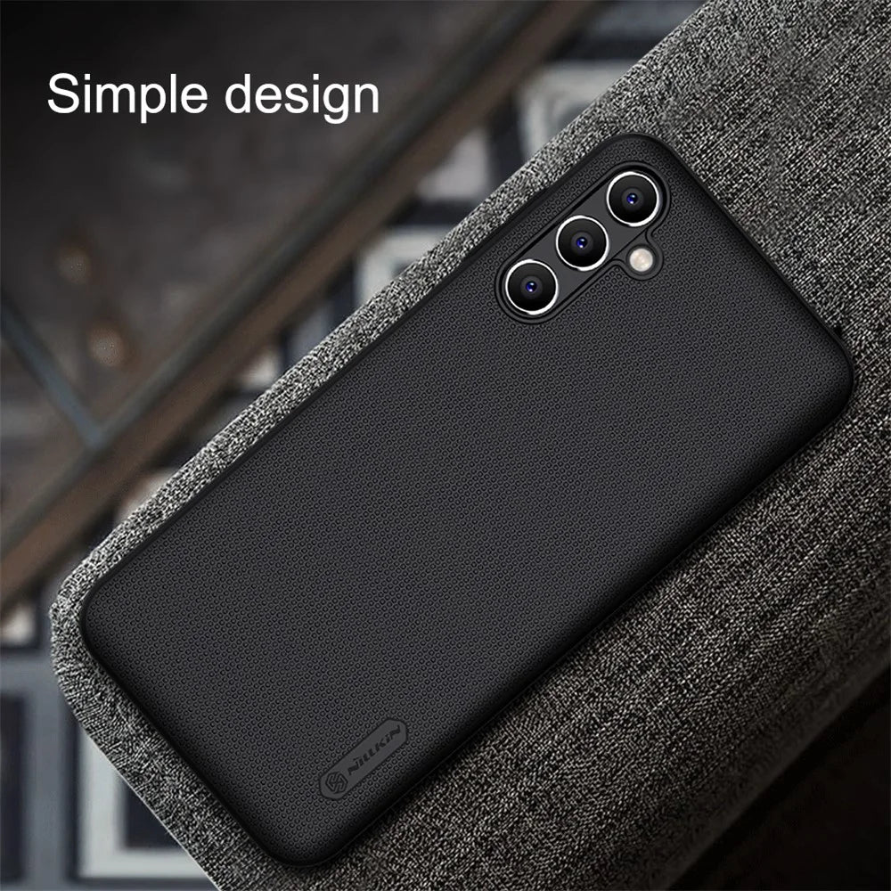 NILLKIN Frosted Shield Hard PC Phone Case for Samsung Galaxy A14 5G / A14 4G , Anti-Scratch Matte Phone Cover - Black - 4