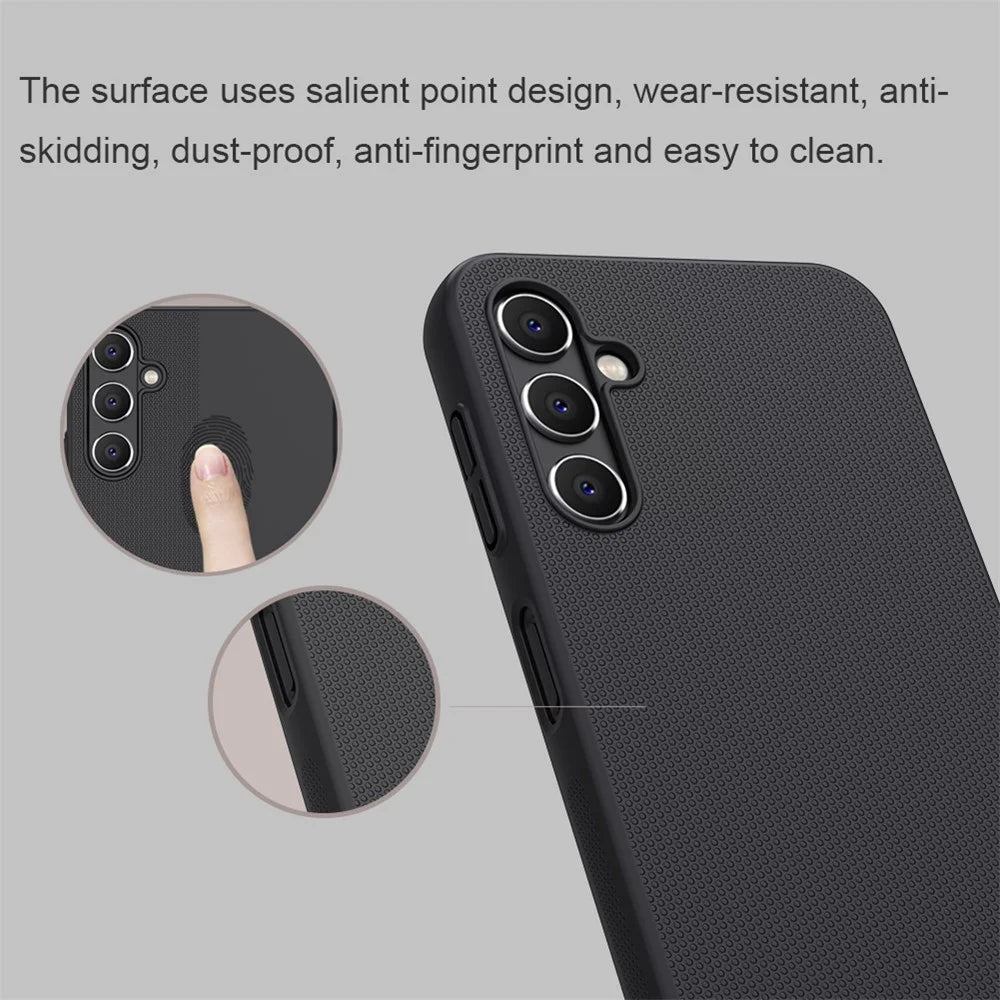 NILLKIN Frosted Shield Hard PC Phone Case for Samsung Galaxy A14 5G / A14 4G , Anti-Scratch Matte Phone Cover - Black - 5