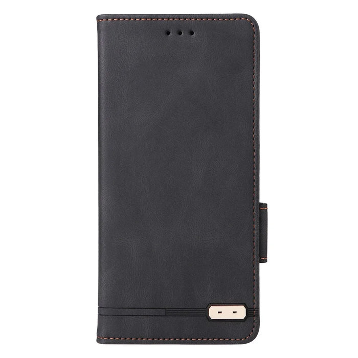 For OnePlus Nord 3 5G / Ace 2V Hardware Decor Wallet Stand Cover Magnetic PU Leather Anti-drop Case - Black - 6
