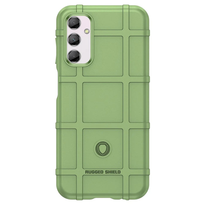 For Samsung Galaxy M14 5G Square Grid Texture Soft TPU Phone Case Anti-drop Back Cover - Green - 2