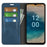 For Nokia G22 4G Magnetic Auto Closing Skin-touch Protective Shell Leather Stand Wallet Phone Case - Blue - 2