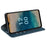 For Nokia G22 4G Magnetic Auto Closing Skin-touch Protective Shell Leather Stand Wallet Phone Case - Blue - 3