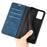 For Nokia G22 4G Magnetic Auto Closing Skin-touch Protective Shell Leather Stand Wallet Phone Case - Blue - 4