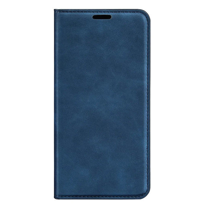 For Nokia G22 4G Magnetic Auto Closing Skin-touch Protective Shell Leather Stand Wallet Phone Case - Blue - 5