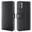 For Nokia G22 4G Genuine Cow Leather Wallet Phone Case Folding Stand Protective Cover - Black - 1