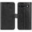 Stand Phone Case for Google Pixel 7a PU Leather Wallet Crazy Horse Texture Flip Cover - Black - 1