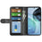 Stand Phone Case for Google Pixel 7a PU Leather Wallet Crazy Horse Texture Flip Cover - Black - 2