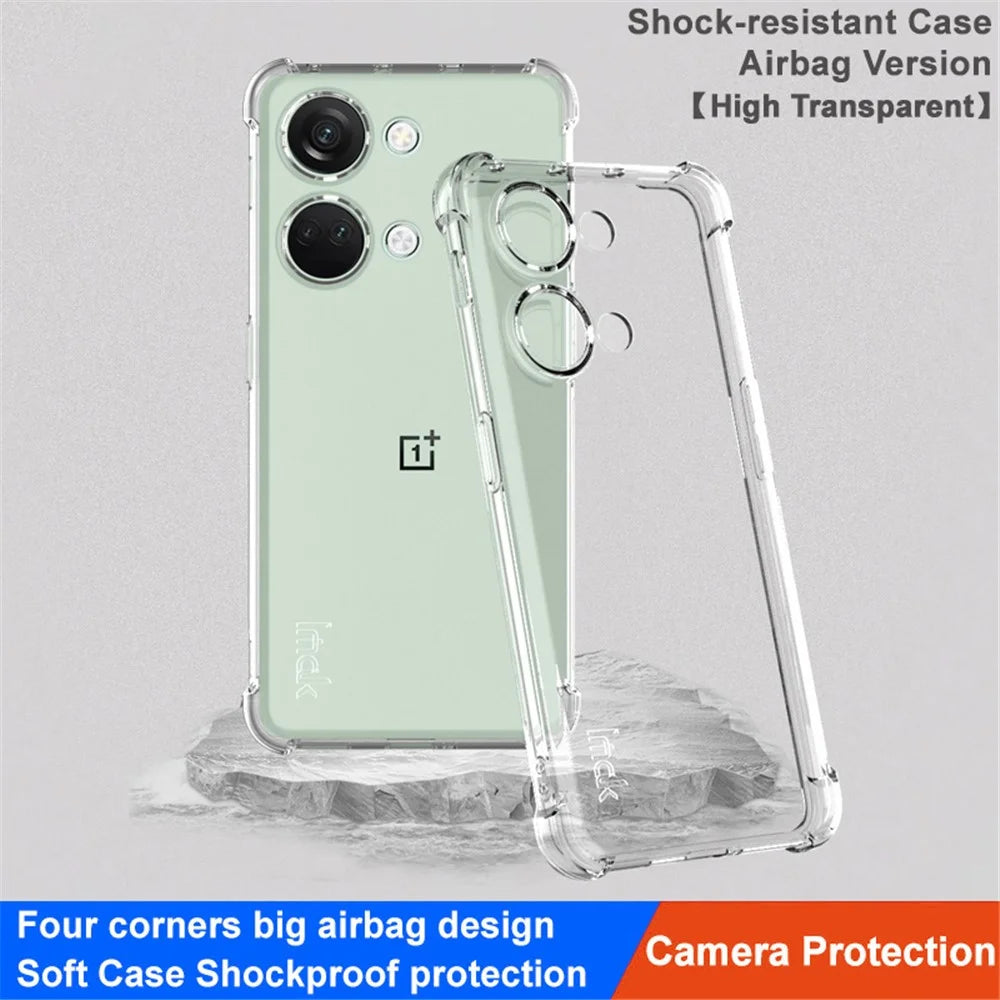 IMAK For OnePlus Nord 3 5G / Ace 2V Flexible TPU Phone Case Drop-proof Airbag Clear Back Cover - Transparent - 2