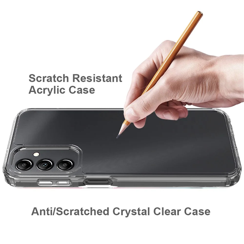 For Samsung Galaxy A24 4G (162.1 x 77.6 x 8.3mm) Anti-Scratch Phone Case Acrylic TPU Crystal Clear Phone Back Cover - 2