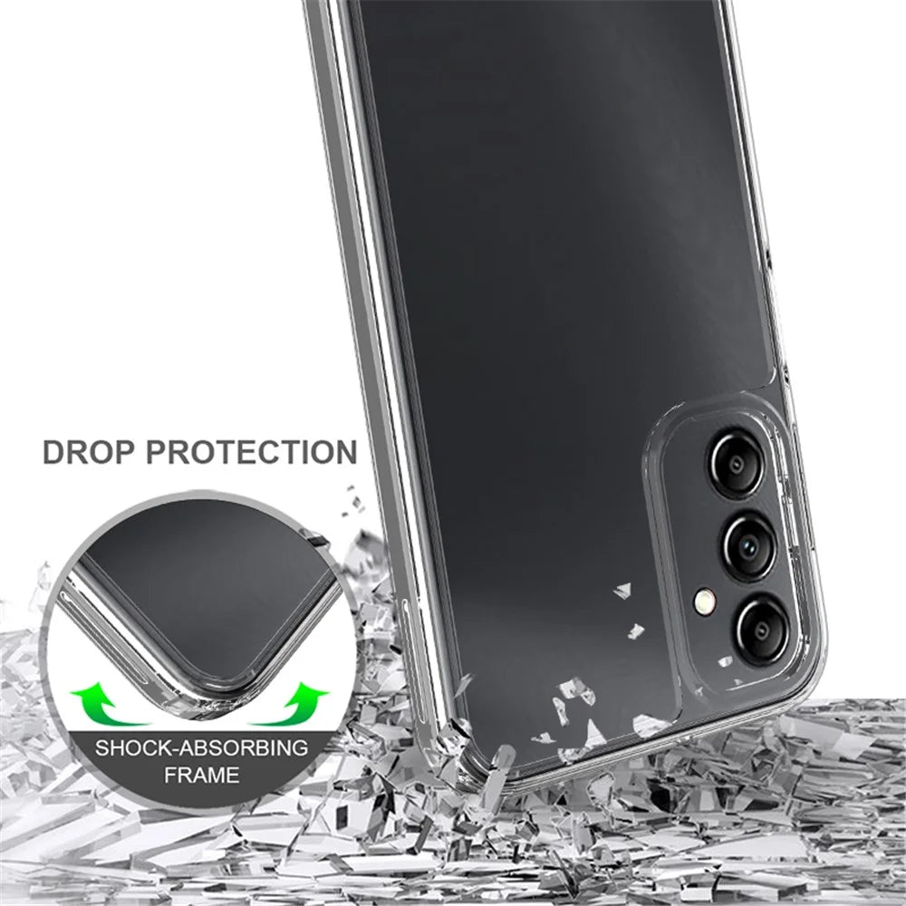 For Samsung Galaxy A24 4G (162.1 x 77.6 x 8.3mm) Anti-Scratch Phone Case Acrylic TPU Crystal Clear Phone Back Cover - 3