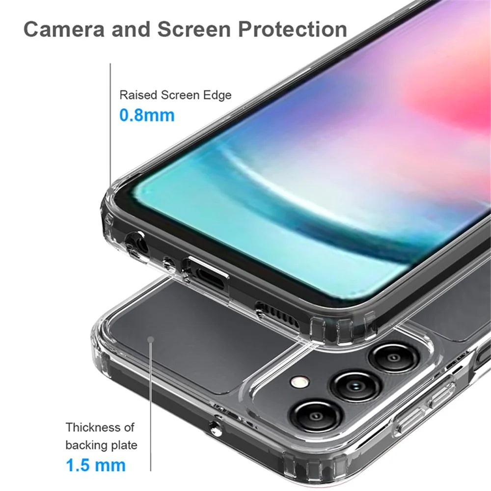 For Samsung Galaxy A24 4G (162.1 x 77.6 x 8.3mm) Anti-Scratch Phone Case Acrylic TPU Crystal Clear Phone Back Cover - 4