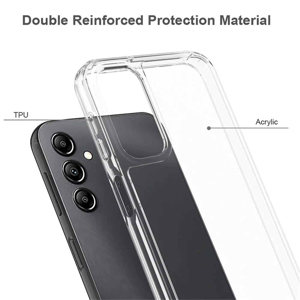 For Samsung Galaxy A24 4G (162.1 x 77.6 x 8.3mm) Anti-Scratch Phone Case Acrylic TPU Crystal Clear Phone Back Cover - 5