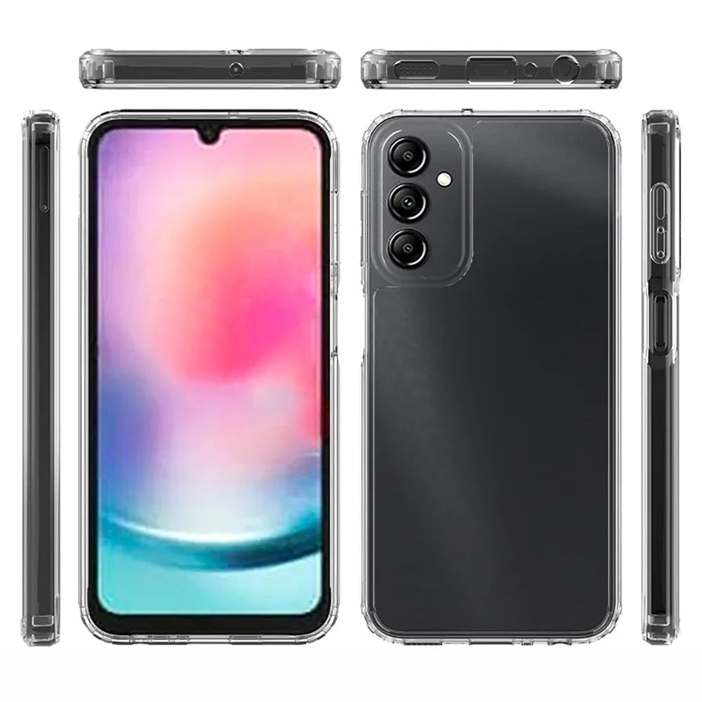 For Samsung Galaxy A24 4G (162.1 x 77.6 x 8.3mm) Anti-Scratch Phone Case Acrylic TPU Crystal Clear Phone Back Cover - 6