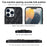 For iPhone 12 Pro Max Anti-Dust PU Leather+TPU Phone Case Stitching Rhombus Ring Holder Kickstand Phone Shell - Black - 3