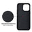 For iPhone 12 Pro Max Anti-Dust PU Leather+TPU Phone Case Stitching Rhombus Ring Holder Kickstand Phone Shell - Black - 6