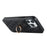 PU Leather+TPU Phone Case for iPhone 13 Pro Max , Stitching Rhombus Ring Holder Kickstand Phone Cover - Black - 2