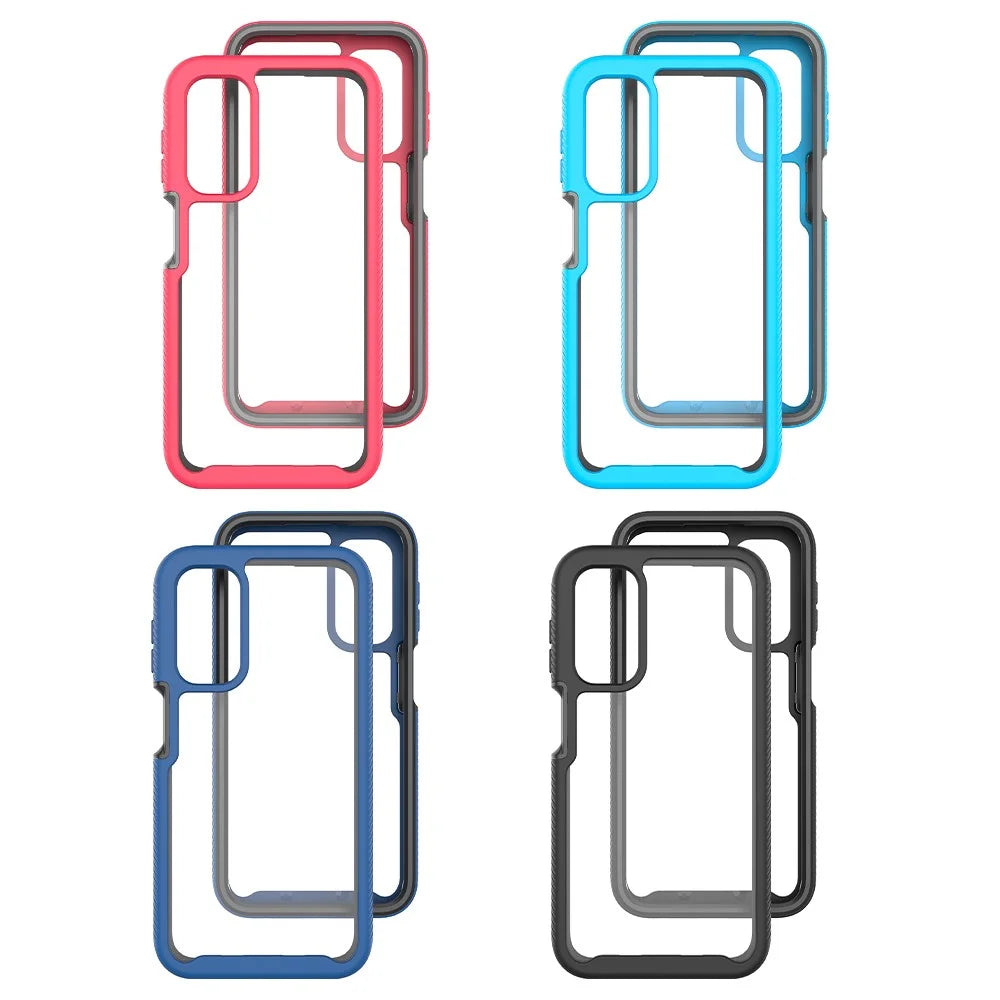 For Samsung Galaxy A24 4G (162.1 x 77.6 x 8.3mm) Anti-drop Cell Phone Case Acrylic+PC+TPU Phone Cover - Black - 7