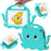 For Lenovo Tab M10 (Gen 3) Tablet EVA Case Cartoon Octopus Hand Grip Tablet Cover with Shoulder Strap - Baby Blue - 1