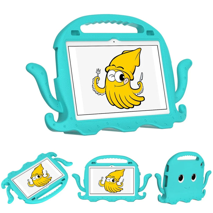 For Lenovo Tab M10 (Gen 3) Tablet EVA Case Cartoon Octopus Hand Grip Tablet Cover with Shoulder Strap - Baby Blue - 2