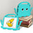 For Lenovo Tab M10 (Gen 3) Tablet EVA Case Cartoon Octopus Hand Grip Tablet Cover with Shoulder Strap - Baby Blue - 6
