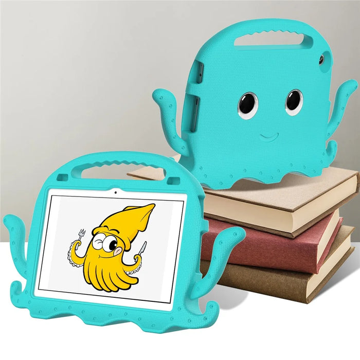 For Lenovo Tab M10 (Gen 3) Tablet EVA Case Cartoon Octopus Hand Grip Tablet Cover with Shoulder Strap - Baby Blue - 6