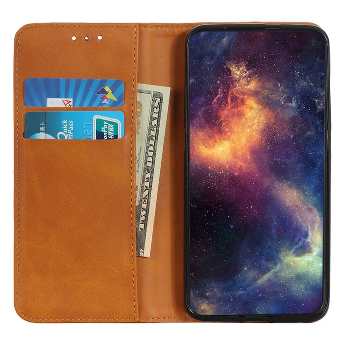 Split Leather Phone Case for Nokia G22 , Anti-drop Wallet Flip Stand Phone Cover - Brown - 2