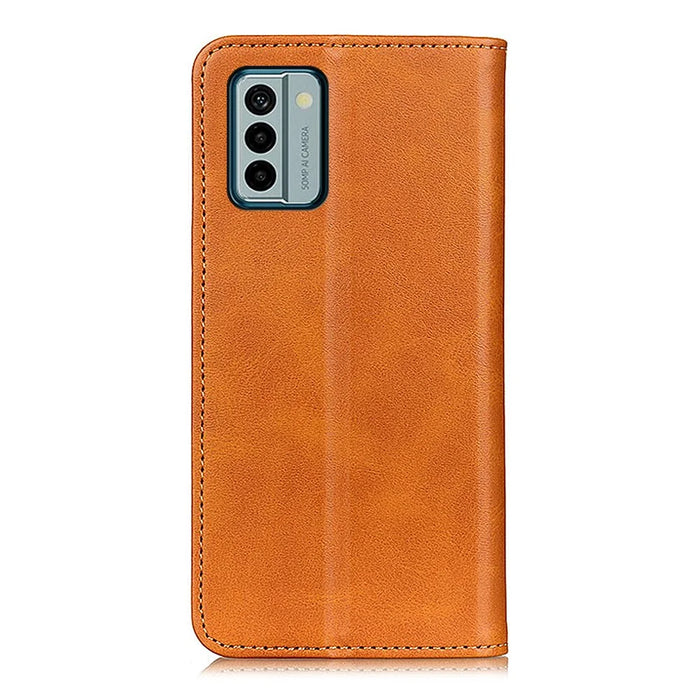 Split Leather Phone Case for Nokia G22 , Anti-drop Wallet Flip Stand Phone Cover - Brown - 7