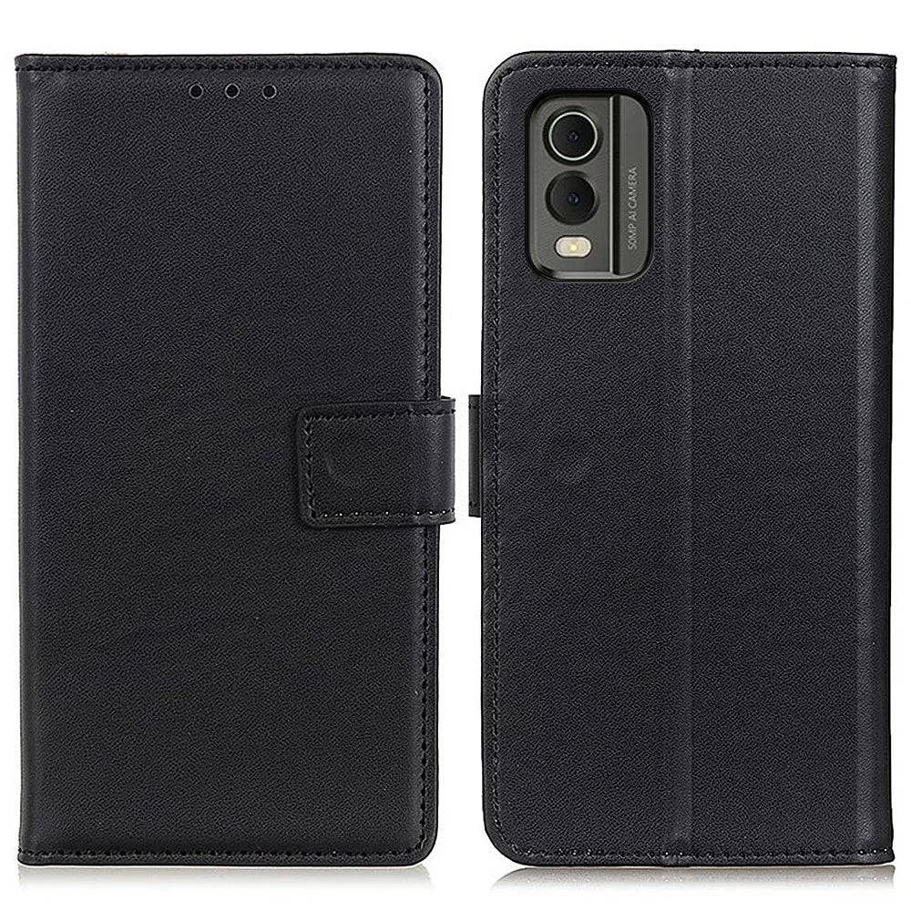 PU Leather Full Protection Phone Cover for Nokia C32 , Wallet Stand Cell Phone Case - Black - 1