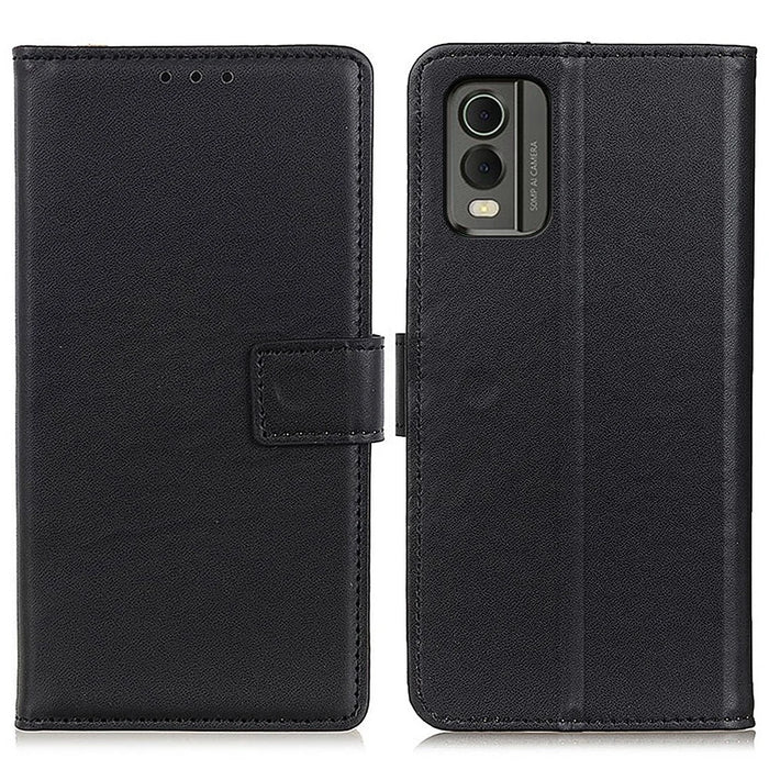 PU Leather Full Protection Phone Cover for Nokia C32 , Wallet Stand Cell Phone Case - Black - 1