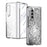 Folding Phone Case for Samsung Galaxy Z Fold3 5G Mechanical Legend Series Electroplating PC Shell with Tempered Glass Film - Silver - 2
