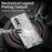 Folding Phone Case for Samsung Galaxy Z Fold3 5G Mechanical Legend Series Electroplating PC Shell with Tempered Glass Film - Silver - 3