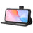 For Blackview A85 Wallet Phone Case PU Leather Litchi Texture Stand Cover with Strap - Black - 3