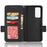For Blackview A85 Wallet Phone Case PU Leather Litchi Texture Stand Cover with Strap - Black - 4